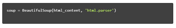 Parse HTML