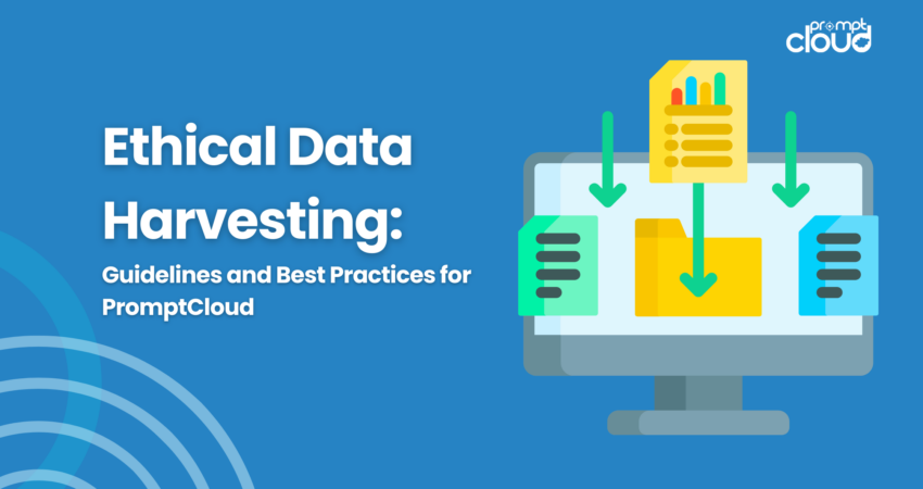 Data harvesting and data mining processes highlighting ethical practices