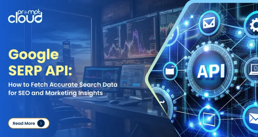 Google SERP API fetching search data for SEO and marketing insights